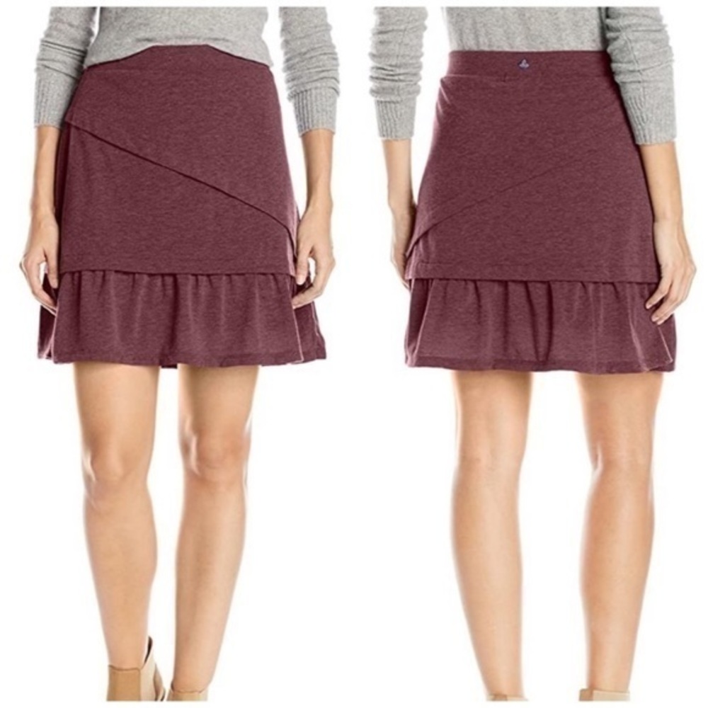 NWT Prana Leah skirt dark plum S B4